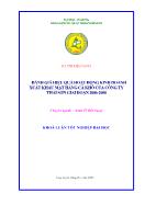 Khóa luận Đánh giá hiệu quả hoạt động kinh doanh xuất khẩu mặt hàng cá khô của công ty Thái Sơn giai đoạn 2006 - 2008