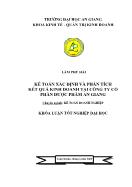 Khóa luận Kế toán xác định và phân tích kết quả kinh doanh tại công ty cổ phần dược phẩm An Giang