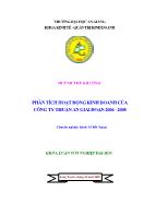 Khóa luận Phân tích hoạt động kinh doanh của công ty thuận an giai đoạn 2006 - 2008