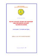 Khóa luận Rủi ro lãi suất và một số giải pháp hạn chế rủi ro lãi suất tại MHB An Giang