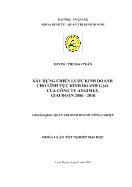 Khóa luận Xây dựng chiến lược kinh doanh cho lĩnh vực kinh doanh gạo của công ty Angimex giai đoạn 2006 - 2010