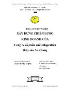 Khóa luận Xây dựng chiến lược kinh doanh của công ty cổ phần xuất nhập khẩu thủy sản An Giang