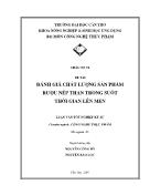 Luận văn Ðánh giá chất lượng sản phẩm rượu nếp than trong suốt thời gian lên men