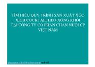 Luận văn Tìm hiểu quy trình sản xuất xúc xích cocktail heo xông khói tại công ty cổ phần chăn nuôi cổ phần Việt Nam