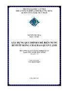 Luận văn Xây dựng qui trình chế biến nước bưởi ép đóng chai bảo quản lạnh