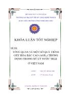 Đề tài Tổng quan về một số quá trình oxy hóa bậc cao (aops) thông dụng trong xử lý nước thải ở Việt Nam