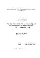 Đồ án Nghiên cứu khả năng áp dụng hệ thống quản lý môi trường iso 14001 để kiểm soát môi trường và phát triển bền vững