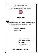 Đồ án Tính toán thiết kế hệ thống xử lý nước thải trung tâm thương mại căn hộ Bitexco