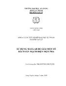 Khóa luận Sử dụng matlab để giải một số bài toán mạch điện một pha