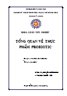 Khóa luận Tổng quan về thực phẩm probiotic