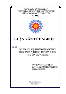Luận văn Quản lý hệ thống đăng ký học phần trực tuyến cho trường đại học