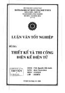 Luận văn Thiết kế và thi công điện kế điện tử