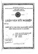 Luận văn Thiết kế và thi công mạch hiển thị số điện thoại gọi đi và gọi đến