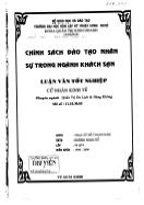 Luận văn Chính sách đào tạo nhân sự trong ngành khách sạn