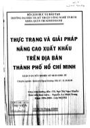 Luận văn Thực trạng và giải pháp nâng cao xuất khẩu trên địa bàn TP Hồ Chí Minh