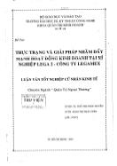 Luận văn Thực trạng và giải pháp nhằm đẩy mạnh hoạt động kinh doanh tại Xí nghiệp Lega 2 - Công ty Legamex